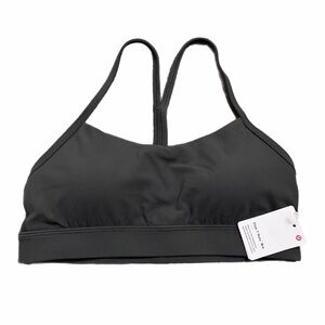 NWT Lululemon Flow Y Bra Nulu Jacquard A-C Cups (Graphite Grey) Size 6